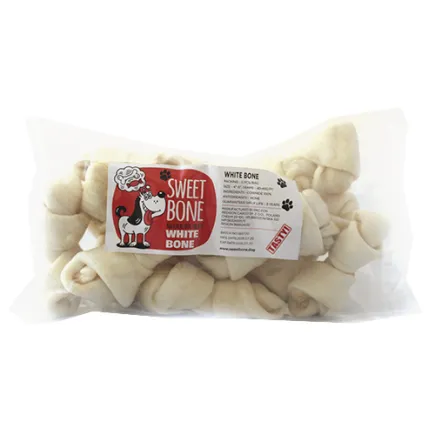 Ласощі Sweet Bone Кістка біла дута Дента 12 шт / упак, 480 г