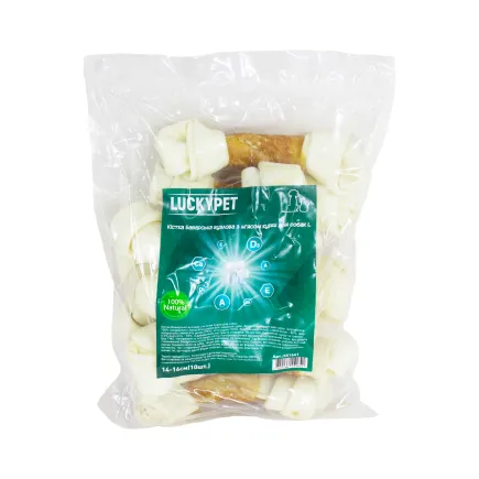 Кістка Баварська вузлова №4 L + м'ясо курки, 17-19 см, 10шт/уп, Lucky Pet