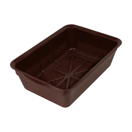 Туалет глибокий з сіткою коричневий 40x27x13 см, Lucky Pet