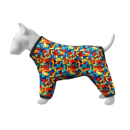 Вітровка для собак WAUDOG Clothes, малюнок "Блоки", S40, В 56-59 см, С 37-40 см