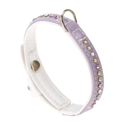 Ferplast LUX C12/22 PURPLE-WHITE Нашийник, екошкіра