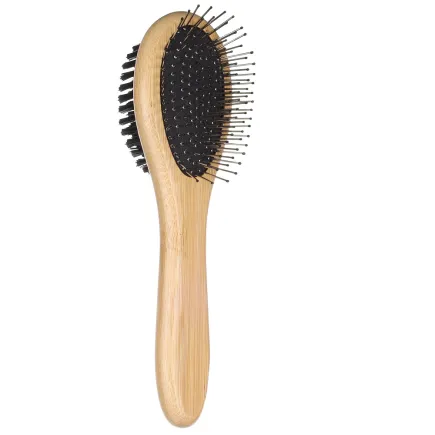 Flamingo 522381 Щітка двостороння BAMBOO 2в1 для собак, S|19х5,2см