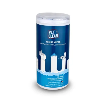 Серветки вологі Pet Clean PET TUSHIE WIPES гіпоалергенні для домашніх тварин з ароматом Алое Вера 50 шт.