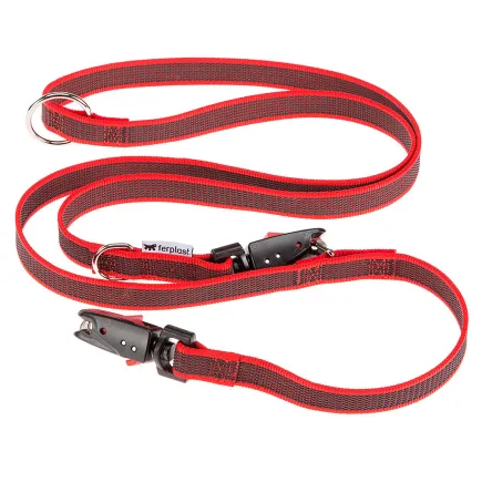 Ferplast DAYTONA GUMMY MATICGA20/200RED Повідець з авт карабіном, гумований нейлон