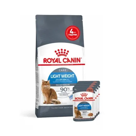 Сухий корм Royal Canin LIGHT WEIGHT CARE для котів всіх порід 1,5 кг + 4 WET LIGHT WEIGHT 85г