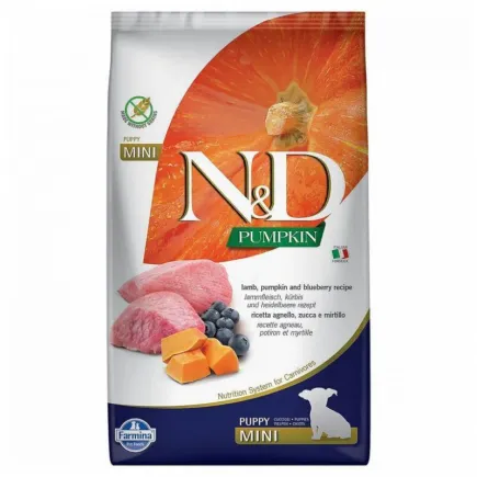 Фарміна дог сух пробник N&D Grain Free PUMPKIN LAMB & BLUEBERRY PUPPY MINI 100 gr