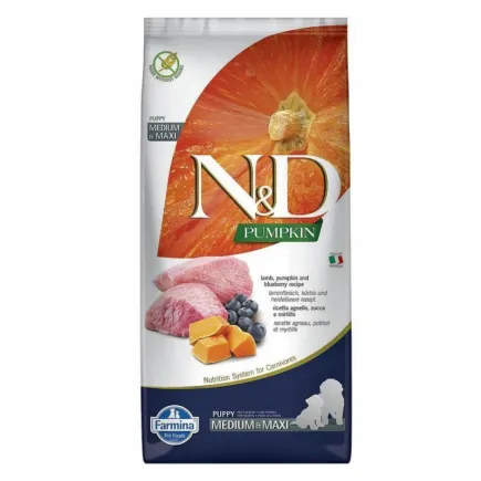 Фарміна дог сух пробник N&D Grain Free PUMPKIN LAMB & BLUEBERRY PUPPY MEDIUM & MAXI 100 gr