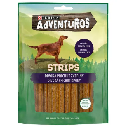 Purina Adventuros Strips - Ласощі смужки зі смаком оленини для дорослих собак 90 г