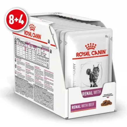 Дієтичний вологий корм Royal Canin RENAL CAT CHICKEN (шматочки в соусі) для котів 85 г 8+4