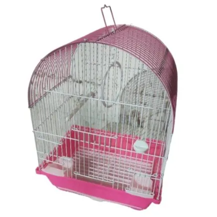 Клітка AnimAll F-5A-100-p для птахів, рожева, 30 × 23 × 39 см