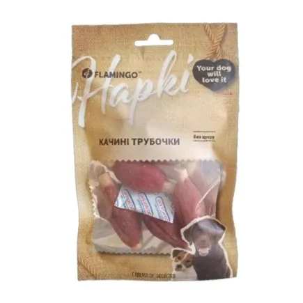 Flamingo качині трубочки 7.5 см для собак 75 г