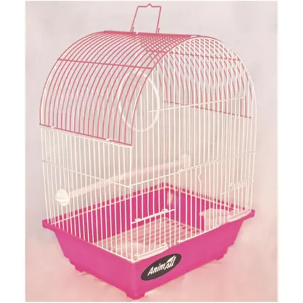Клітка AnimAll F-5A-112-p для птахів, рожева, 30 × 23 × 39 см