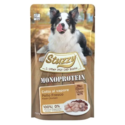 Stuzzy Monoprotein Chicken Беззерновий монопротеїновий вологий корм для собак курка (пауч) 150г