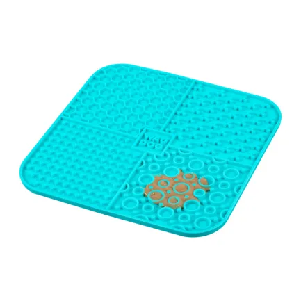 Килимок для злизування WAUDOG Silicone, 190х190х10 мм, блакитний — Фото 4