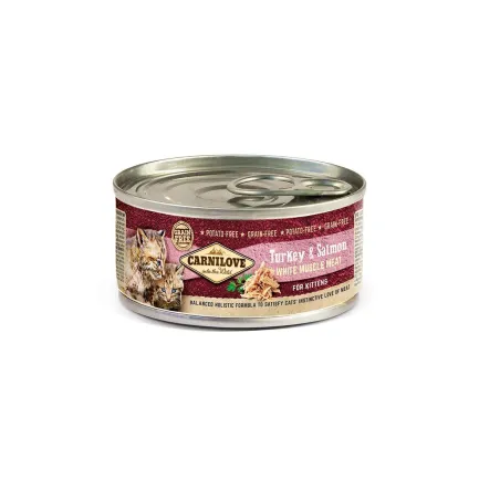 Вологий корм Carnilove Turkey &amp; Salmon для кошенят, індичка та лосось, 100 г — Фото 4