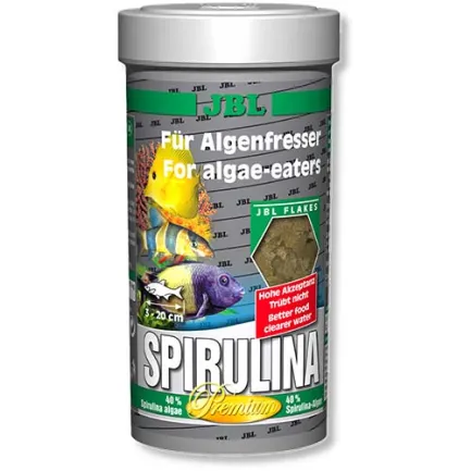 Основний корм преміум-класу JBL Spirulina для водоростеїдів, 250 мл
