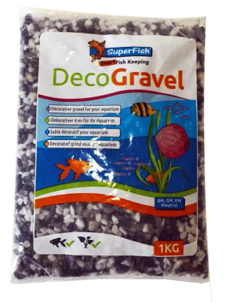 Декоративний гравій SF DECO GRAVEL MIX WHITE-BLACK-GREY 1 KG (A8050040) — Фото 1