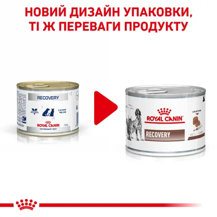 Дієтичний вологий корм Royal Canin RECOVERY для собак та котів 195 г — Фото 1
