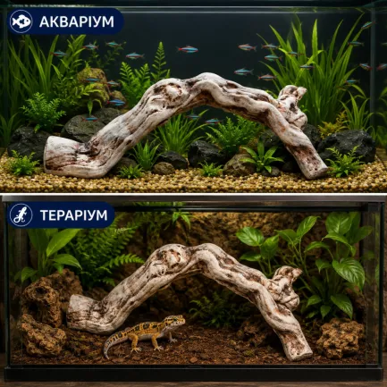 Декорація Hobby Cera Root 2 36,5×16,5×11,5 см - керамічна коряга для акваріума та тераріума (37821) — Фото 2