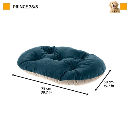 Ferplast PRINCE 78/8 CUSHION BLUE-BEIGE Подушка-підстилка двостороння,синьо-бежева — Фото 1