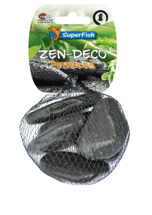 Прикраси для акваріума SF ZEN PEBBLE MEDIUM BLACK 450 GRAM (A8050265)