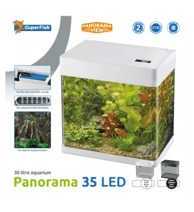 Акваріум скляний - Superfish Panorama 35 LED BLACK (A4052035) — Фото 1