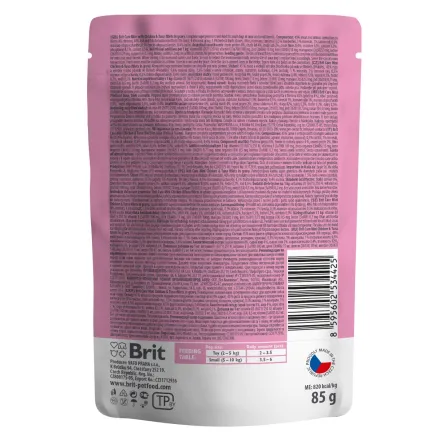 Вологий корм Brit Care Mini для собак, з філе курки та тунця в соусі, 85 г — Фото 2