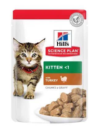 Hill's Science Plan Kitten Вологий корм для кошенят і кішок у період вагітності та лактації, з куркою та з індичкою, пауч, 85г (6+6 шт) — Фото 2