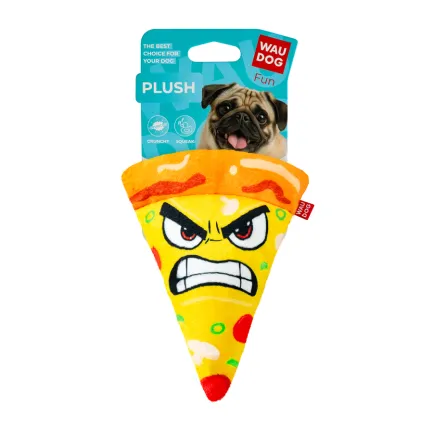 Іграшка для собак WAUDOG Fun Plush Піца, плюш, Ш 16 см, Д 22,5 см — Фото 2