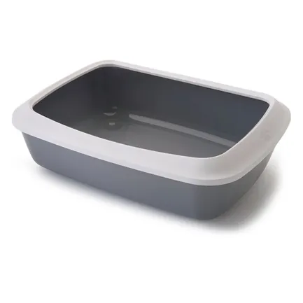 Savic Iriz Cat Litter Tray САВІК АЙРІЗ лоток туалет з бортиком для котів Сірий
