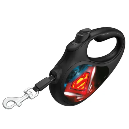 Повідець-рулетка для собак WAUDOG R-leash, малюнок "Супермен Лого", M, до 25 кг, 5 м, світловідбиваюча стрічка — Фото 2
