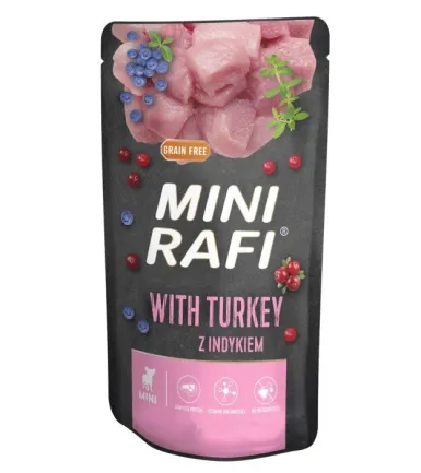 Dolina Noteci Rafi Mini Вологий корм з індичкою для дорослих собак малих порід, 150г