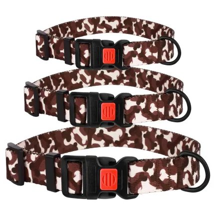 Нашийник для Собак BronzeDog Urban Кісточка Нейлоновий з Пластиковою Пряжкою Коричневий L