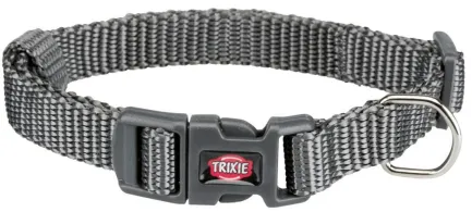 Нашийник Trixie Premium для собак, нейлон, XXS–XS: 15–25 см/10 мм, графітовий