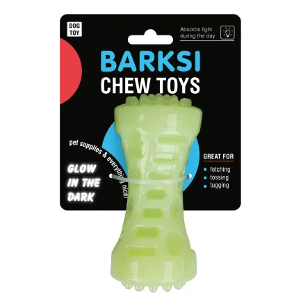 Іграшка для собак Barksi GLOW світлонакопичувальна Гантеля 5 х 13 см M — Фото 4