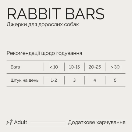 Джерки Savory Bars With Rabbit, батончики з кроликом, 100 г — Фото 6