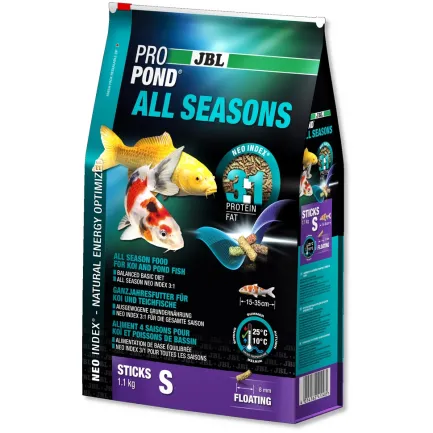 Всесезонний корм JBL ProPond All Seasons S для невеликих ставкових риб, 1.1 кг