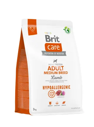 Сухий корм Brit Care Dog Hypoallergenic Adult Medium Breed для собак середніх порід, гіпоалергенний з ягням, 3 кг