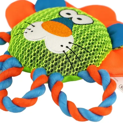 Іграшка Barksi Strong Mesh Лев з пищалкою 3-D сітка 22 см — Фото 2