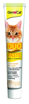 Паста для котів GimCat DUO PASTE Multi-vitamin 12 vitamins with cheese 12 вітамінів та сир, 50 г — Фото 1
