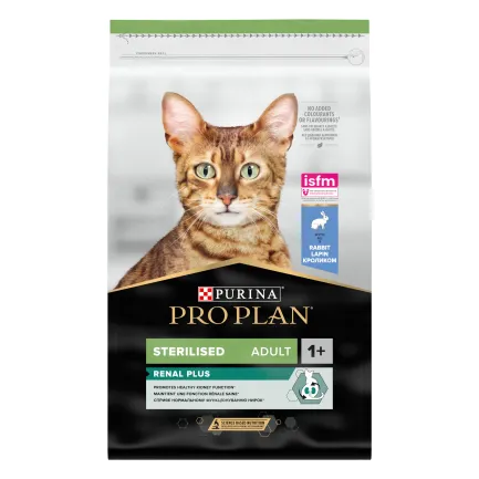 Сухий корм PRO PLAN Sterilised Adult 1+ Renal Plus для дорослих котів після стерилізації з кроликом 10 кг