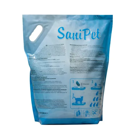 Наповнювач Sani Pet для котячих туалетів силікагелевий, 7,6 л — Фото 1