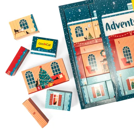 Адвент календар GimCat ADVENTSKALENDER 2024 для котів 550 г — Фото 5