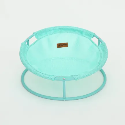 Складаний лежак для домашніх тварин MISOKO Pet bed round, 45x45x22 cm, mint