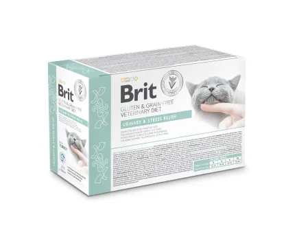Корм вологий для котів Brit GF VetDiet Urinary and Stress Relief з індичкою, 12 x 85 г