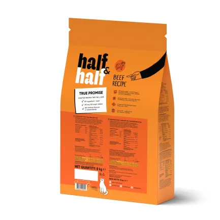 Сухий корм Half&amp;Half для стерилізованих котів, з яловичиною, 8 кг — Фото 1