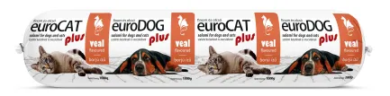Корм вологий EuroDog/EuroCat Salami PLUS Veal для собак і котів салямі з телятиною 1 кг