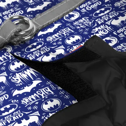 Шлея для собак м'яка WAUDOG Clothes з QR паспортом, малюнок "Бетмен біло-блакитний", XS1, В 24-27 см, С 18-20 см — Фото 2