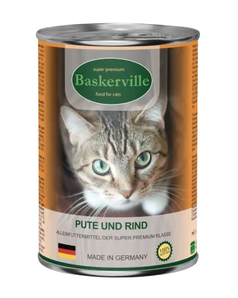 Baskerville Корм для котів Індичка та яловичина 400 г
