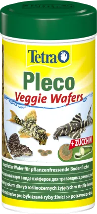Корм Tetra Pleco Veggie Wafers для травоїдних донних рибок, 110 г (пластинки) — Фото 1